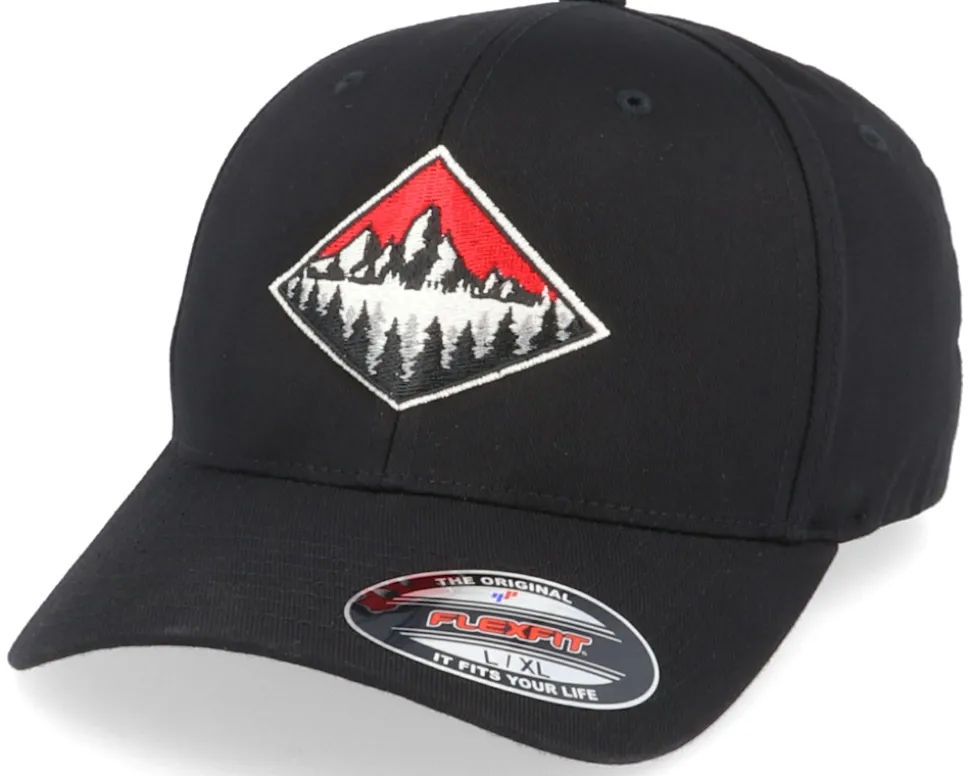 Fir Mountain Emblem Black Flexfit - Wild Spirit