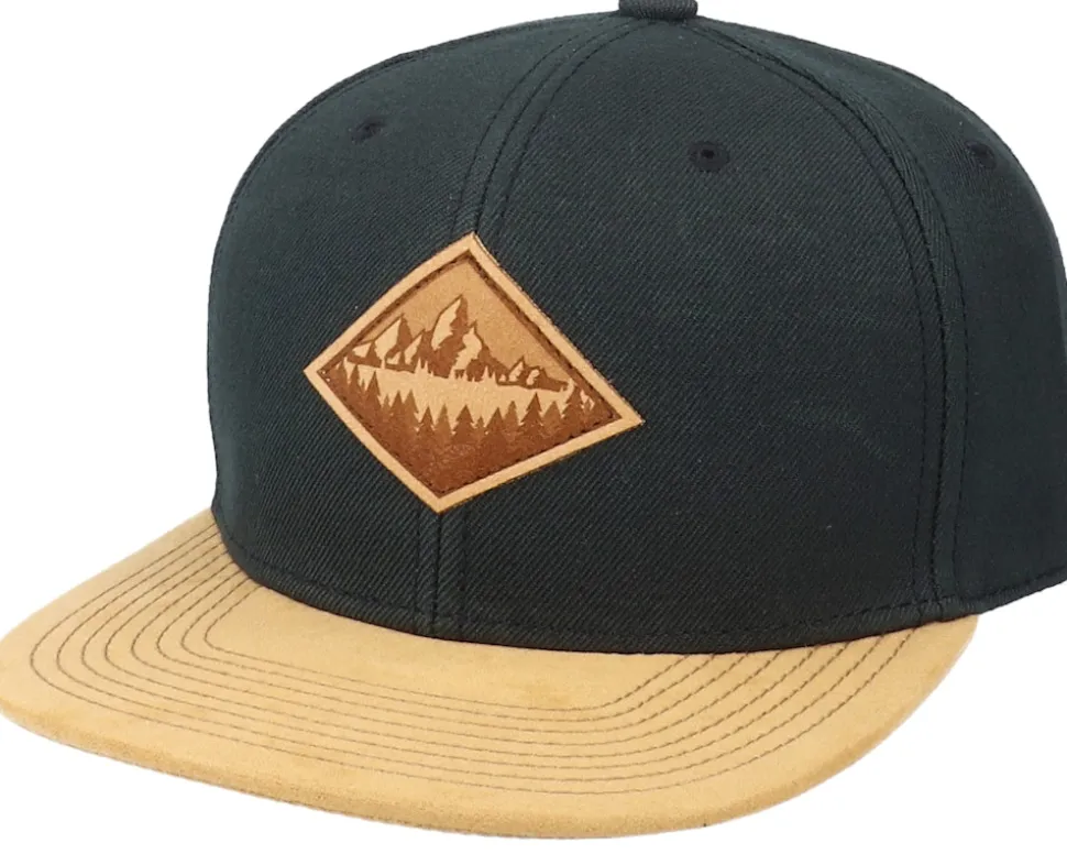 Fir Mountain Patch Black/Suede Snapback - Wild Spirit
