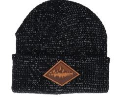 Fir Mountain Patch Brown/Reflective Black Beanie - Wild Spirit