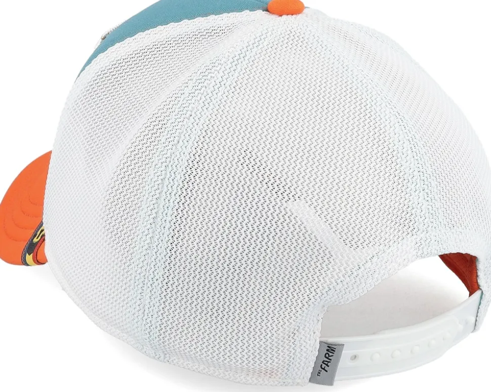 First Ass- Farm Originals Mint/White/Orange/ Navy UV A-Frame Trucker - Goorin Bros.