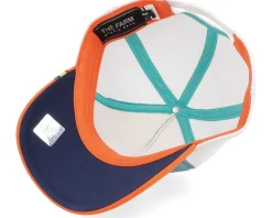 First Ass- Farm Originals Mint/White/Orange/ Navy UV A-Frame Trucker - Goorin Bros.