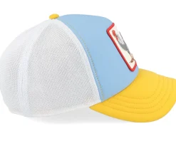 First Cock- Farm Originals Sky/White/Yellow/Navy UV A-Frame Trucker - Goorin Bros.