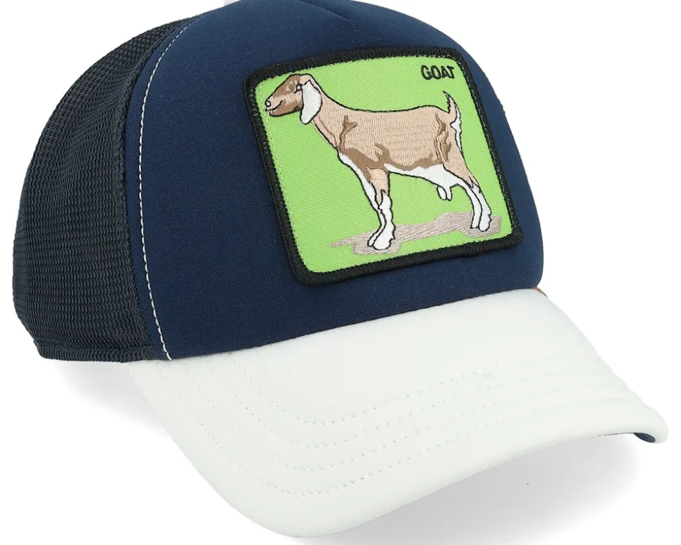First Goat Farm Originals Navy/White A-Frame Trucker - Goorin Bros.