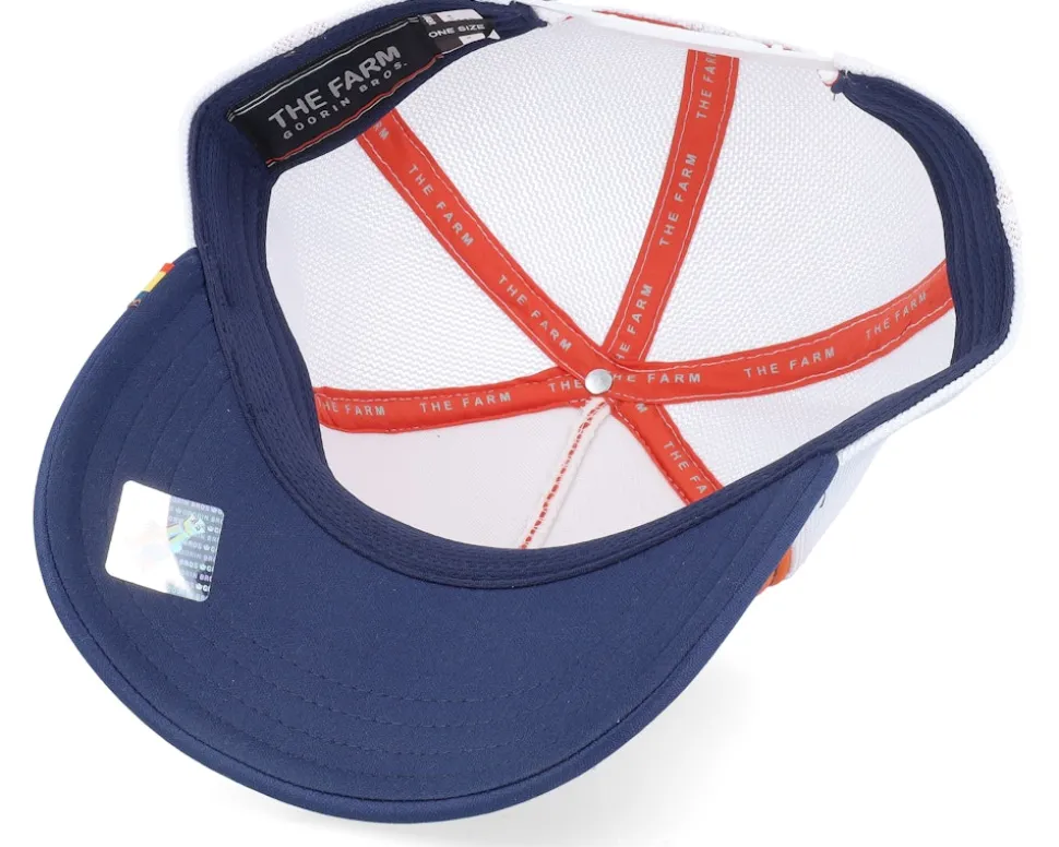 First Pig Farm Originals Orange/White/Navy A-Frame Trucker - Goorin Bros.