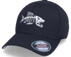 Fish Bones Black Flexfit - Skillfish