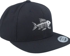 Fish Bones Black Snapback - Skillfish