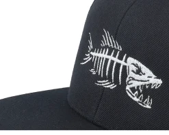 Fish Bones Black Snapback - Skillfish