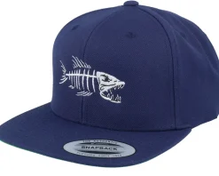 Fish Bones Black Snapback - Skillfish