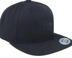Fish Bones Black/Black Snapback - Skillfish
