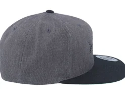 Fish Bones Charcoal Grey/Black Snapback - Skillfish