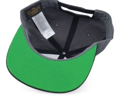 Fish Bones Charcoal Grey/Black Snapback - Skillfish