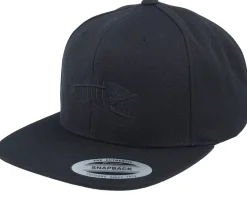Fish Bones Charcoal Grey/Black Snapback - Skillfish