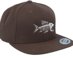Fish Bones Dark Brown Snapback - Skillfish