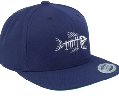 Fish Bones Navy Snapback - Skillfish