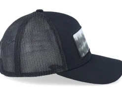 Fishing Boat Wide Patch Retro Black Trucker - Hunter