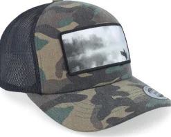 Fishing Boat Wide Patch Wood Camo/Black Trucker - Hunter