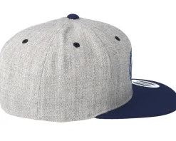 Fishing Circle Grey/Navy Snapback - Hunter