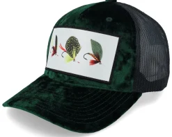 Fishing Flies Velvet Green/Black Trucker - Skillfish
