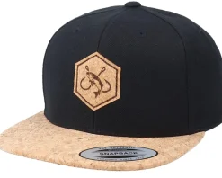 Fishing Hooks Patch Black/Cork Snapback - Skillfish