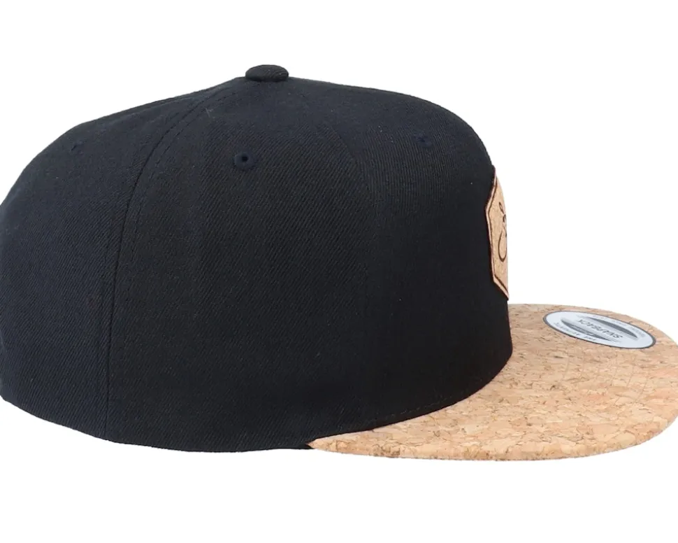Fishing Hooks Patch Black/Cork Snapback - Skillfish
