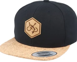 Fishing Hooks Patch Black/Cork Snapback - Skillfish