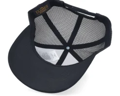 Fishing Hut Wide Patch Retro Black Trucker - Hunter