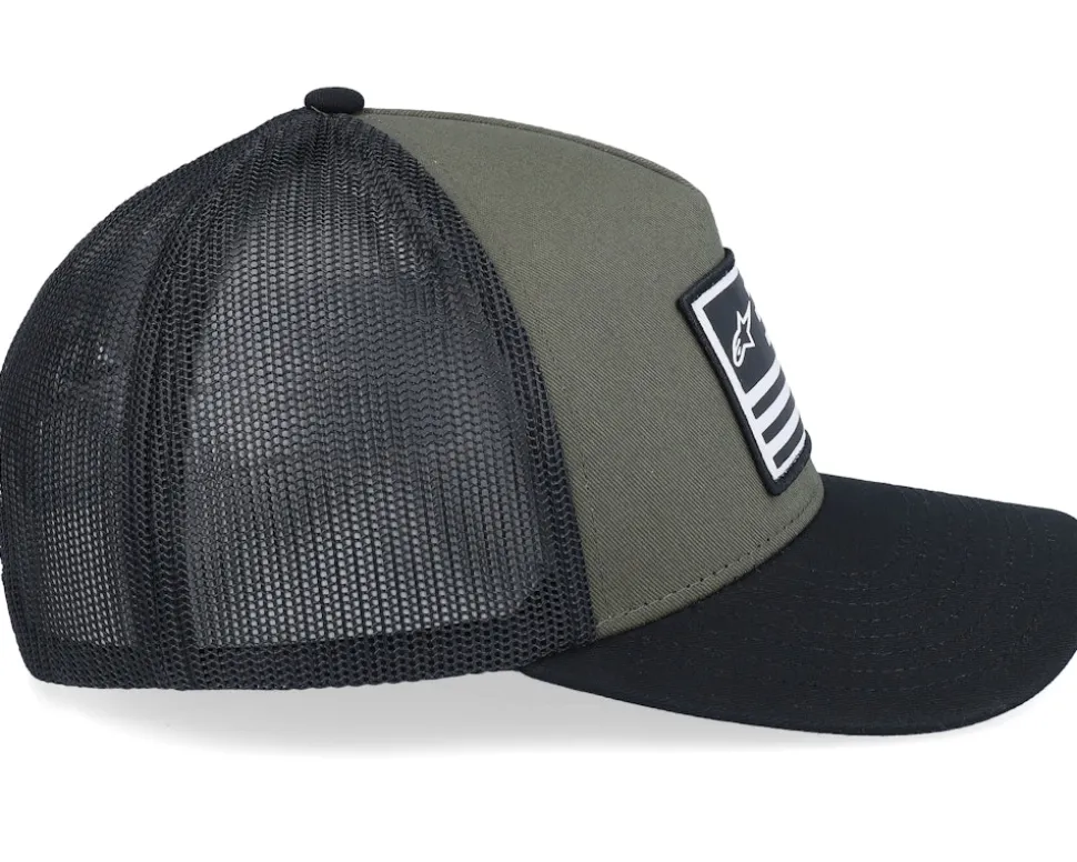 Flag Snapback Hat Military/Black Trucker - Alpinestars