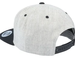 Flame Bike Logo Heather Grey/Black Snapback - Born To Ride