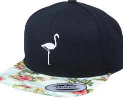 Flamingo Silhouette Black/Floral Mint Snapback - Iconic