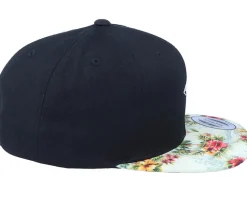 Flamingo Silhouette Black/Floral Mint Snapback - Iconic