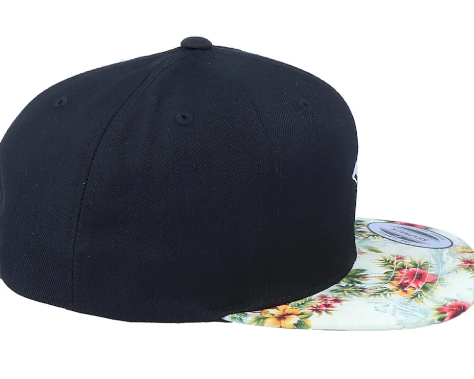 Flamingo Silhouette Black/Floral Mint Snapback - Iconic