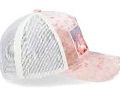 Flamingo Velvet Peach/Ivory A-frame Trucker - Calza Pennello