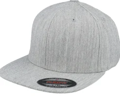 Flat Brim Heather Grey Fitted - Flexfit