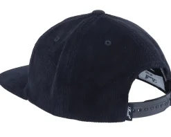 Flat 6-Panel Cap Black Cord Snapback - Reell