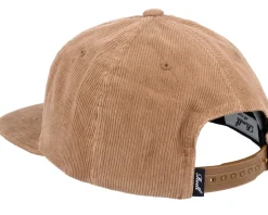 Flat 6-Panel Cap Copper Brown Cord Snapback - Reell