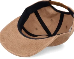 Flat 6-Panel Cap Copper Brown Cord Snapback - Reell