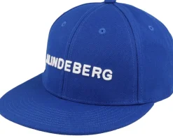 Flat Peak Cap Club Blue Snapback - J.Lindeberg