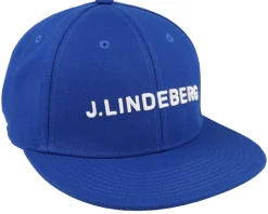 Flat Peak Cap Club Blue Snapback - J.Lindeberg