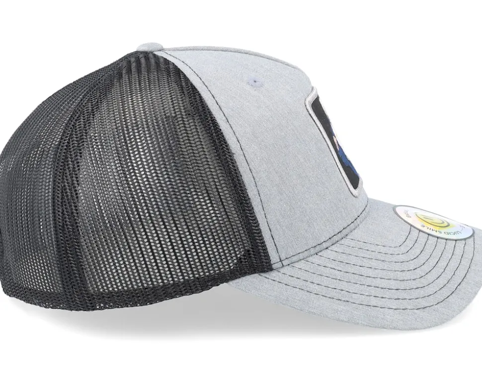 Flexing Cash Patch Heather Grey/Black Trucker - Lucid Smile