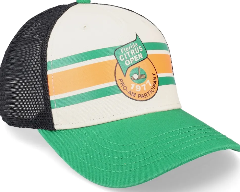 Florida Citrus Open Sinclair. 19Th Hole Golf White/Green/Black Trucker - American Needle