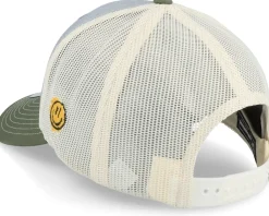 Flower Smile Army Olive Trucker - Lucid Smile