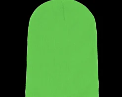 Fluorescent Green Long Blank Beanie - Beechfield