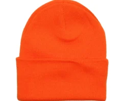 Fluorescent Orange Cuff Blank Beanie - Beechfield