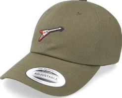 Flying V Guitar Patch Olive Dad Cap