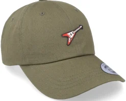 Flying V Guitar Patch Olive Dad Cap