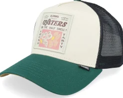 Food Oysters Off White/Dark Green A-Frame Trucker - Djinns