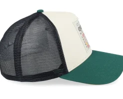 Food Oysters Off White/Dark Green A-Frame Trucker - Djinns