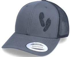 Football Boot Prints Grey/Black Trucker - Forza