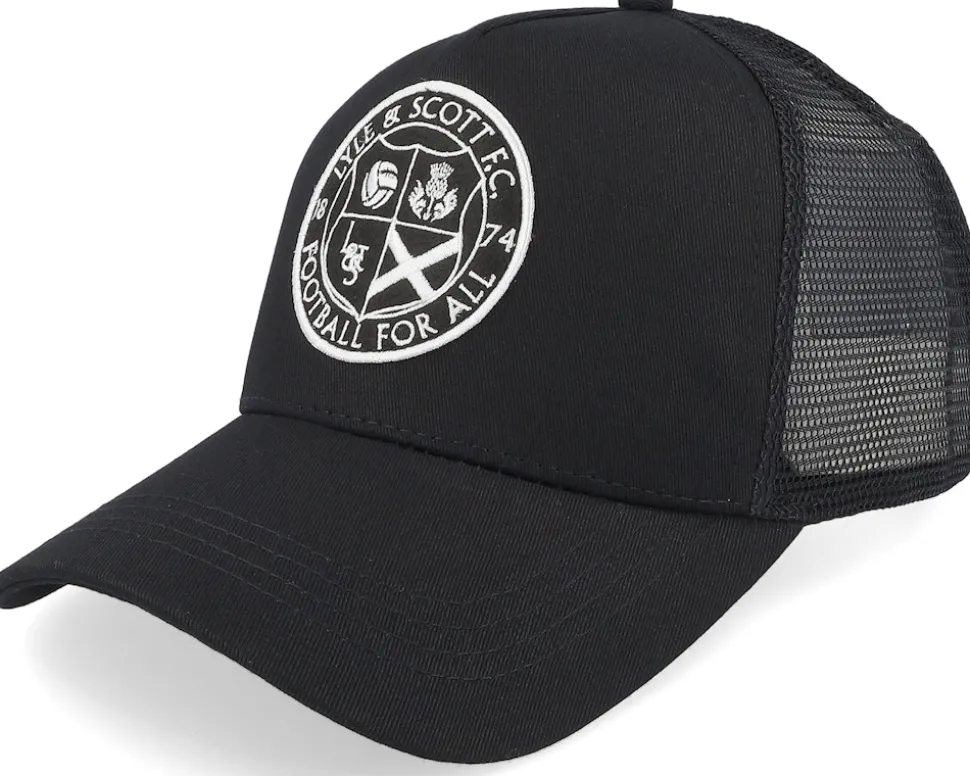 Football For All Cap Jet Black Trucker - Lyle & Scott