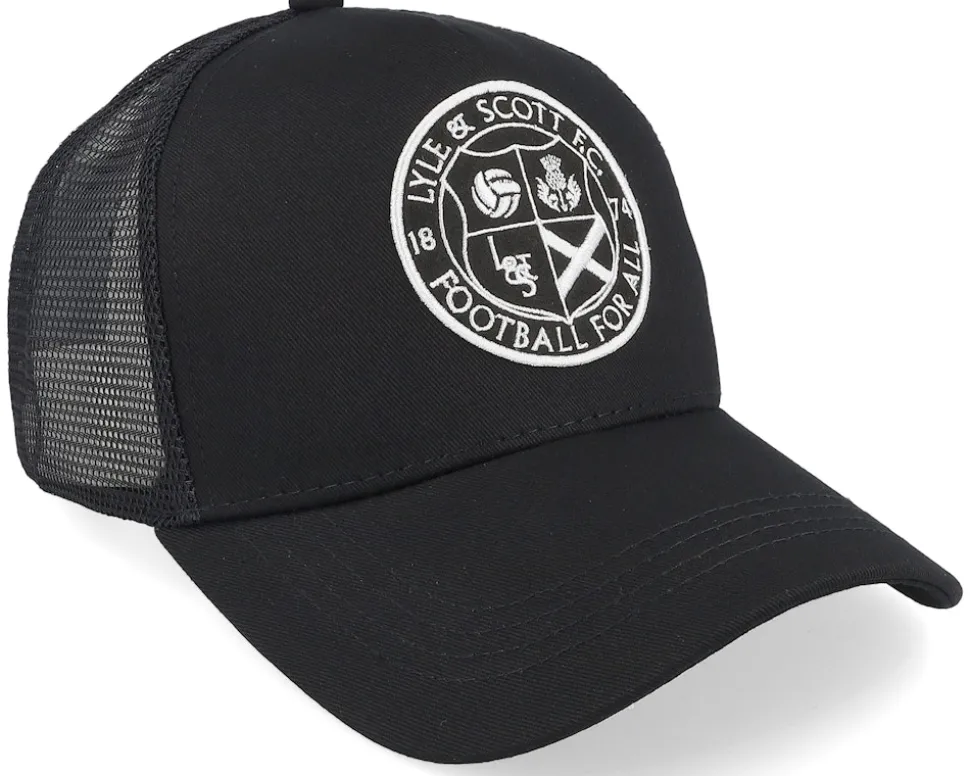 Football For All Cap Jet Black Trucker - Lyle & Scott